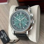 Perpetual Calendar Verde Couro  41MM -