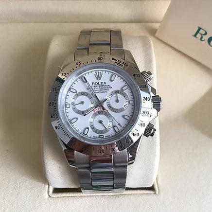 Daytona Prata Branco 40MM