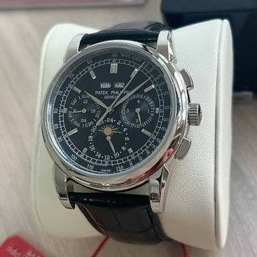 Perpetual Calendar Preto Prata  41MM