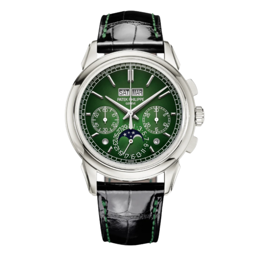 Perpetual Calendar Verde Couro  41MM -