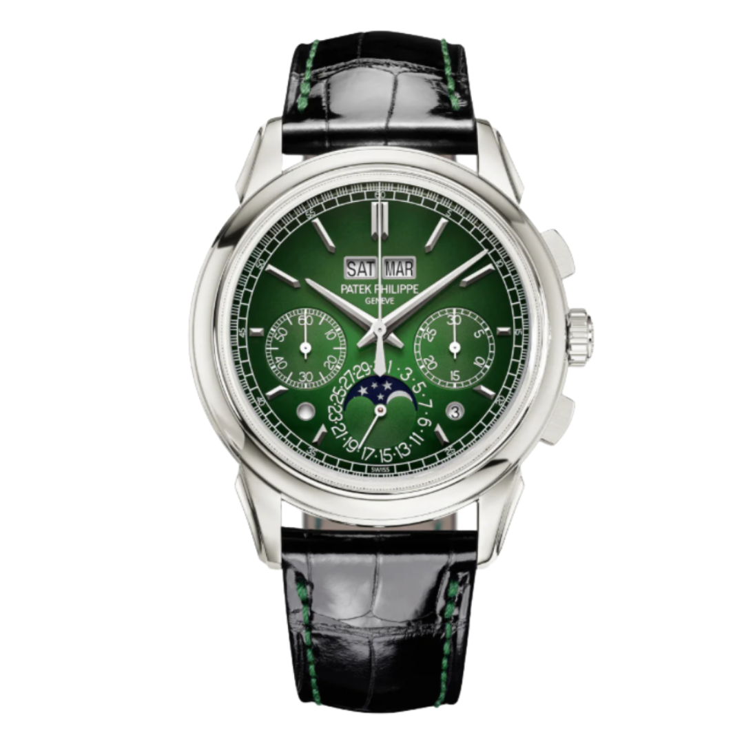 Perpetual Calendar Verde Couro  41MM -