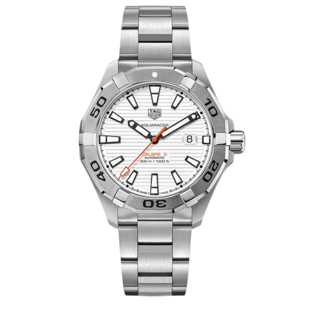 Aquaracer Branco 43mm Aço