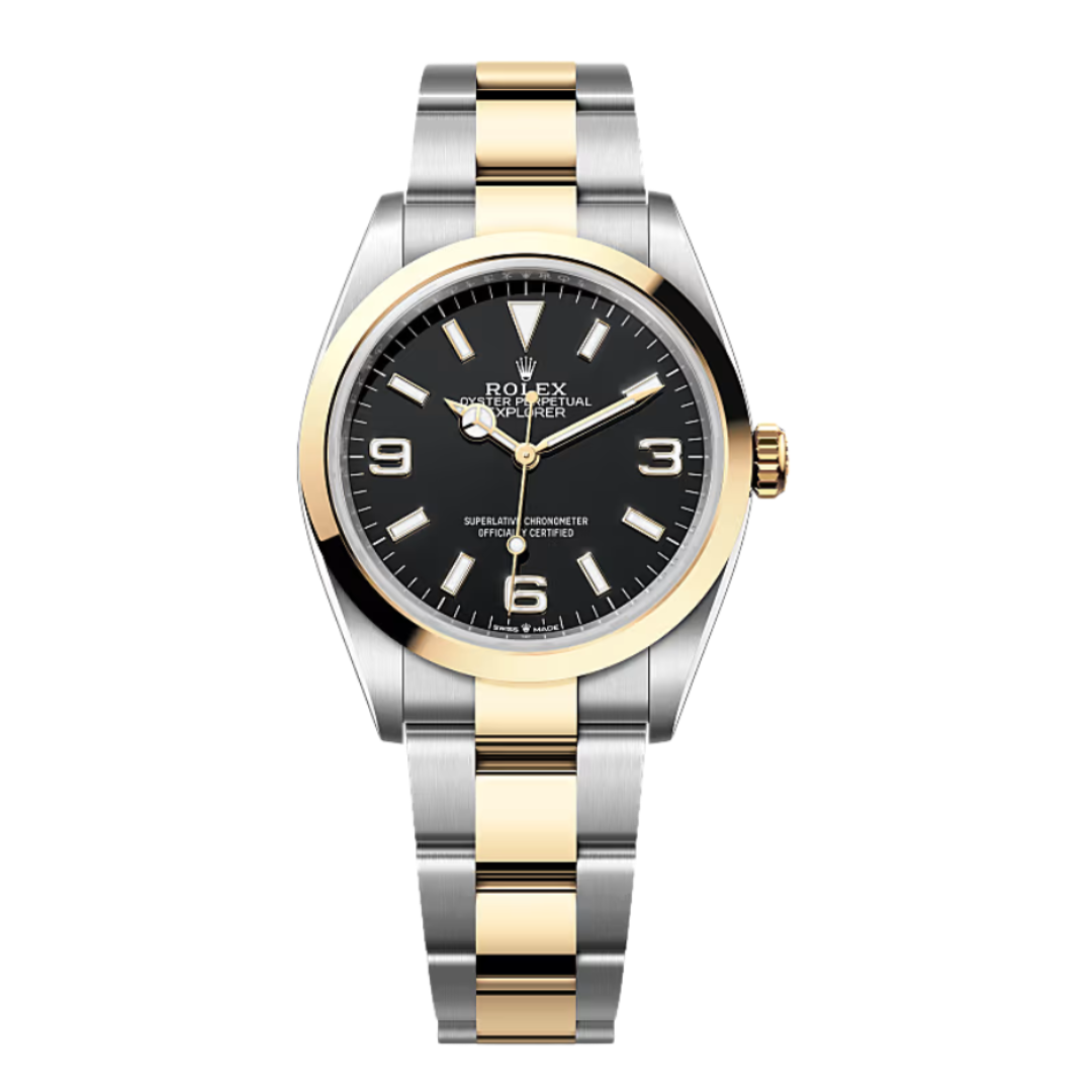 Explorer Prata Dourado Preto 39MM