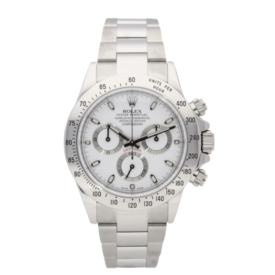 Daytona Prata Branco 40MM