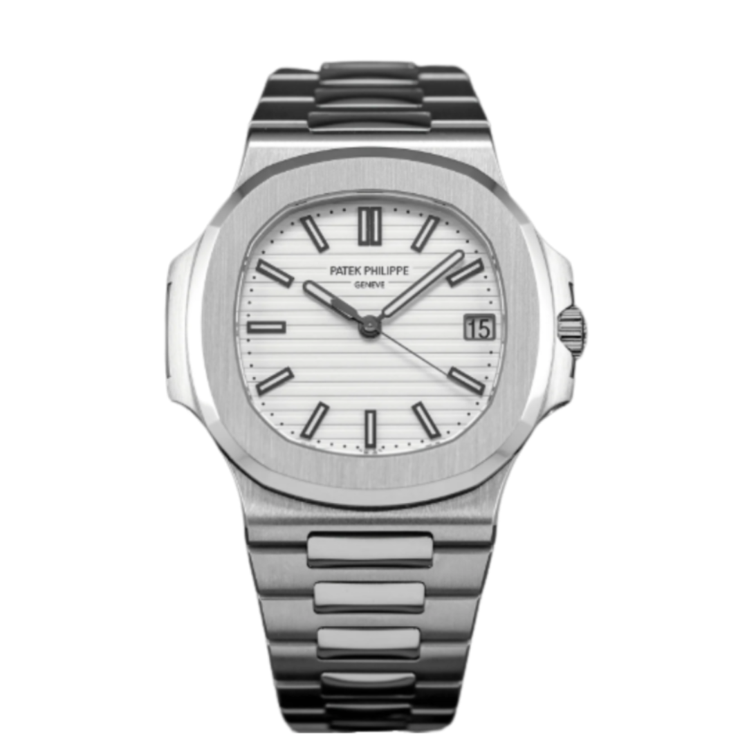 Nautilus Jumbo Prata Branco 40mm