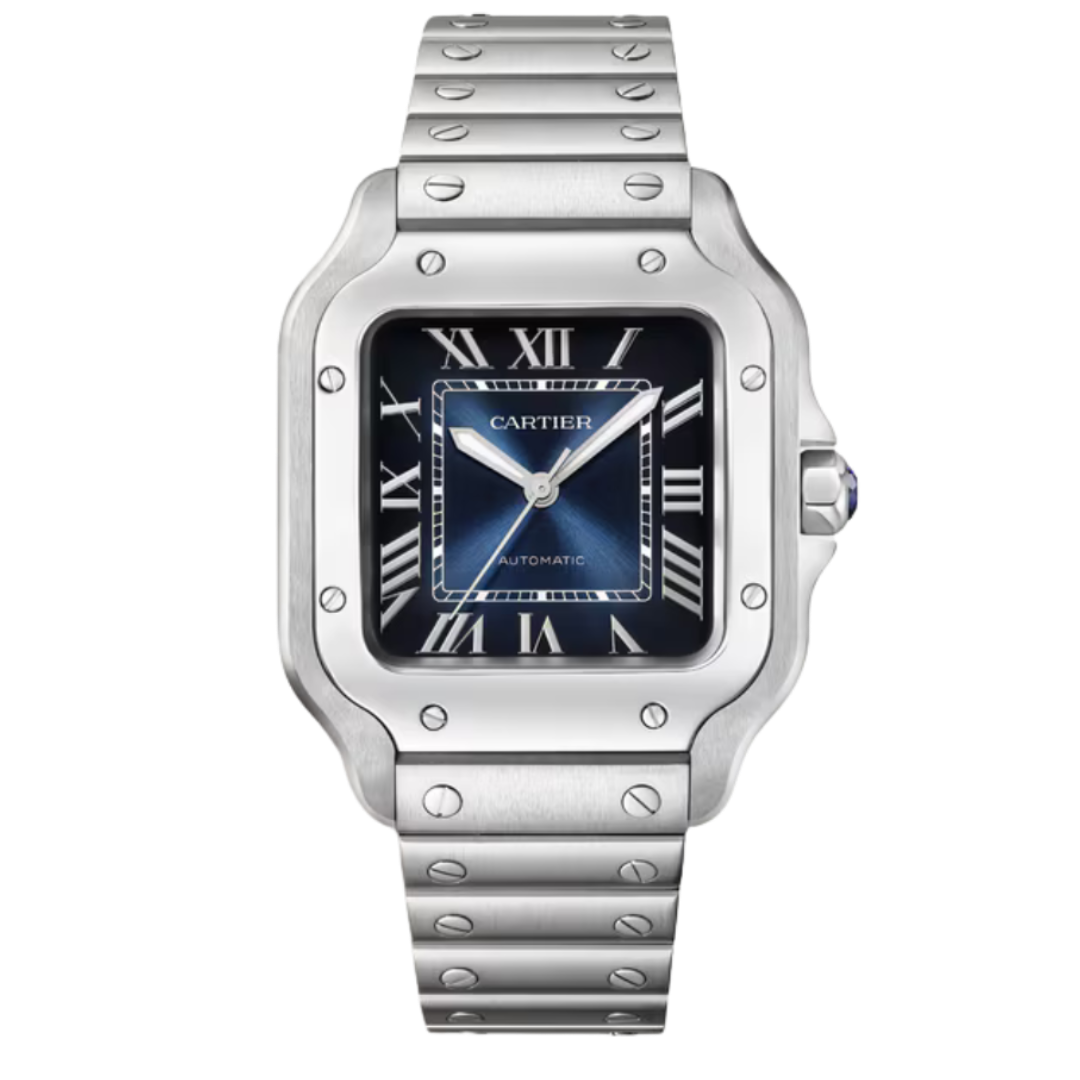 Santos Prata Azul Watch