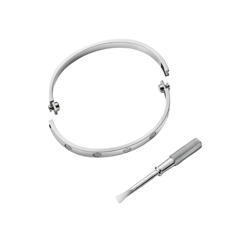 Bracelete Cartier com Chave Prateado