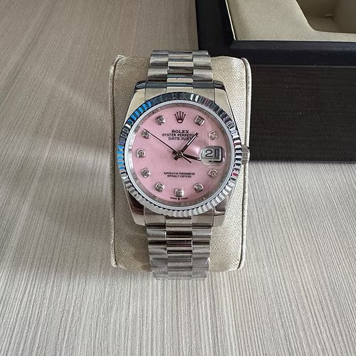 DateJust Prata Rosa Feminino 36MM