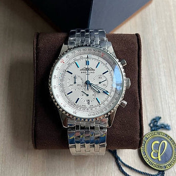NaviTimer Branco Aço 46mm (Cópia)