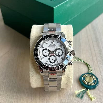 Daytona Panda Prata Branco 40MM