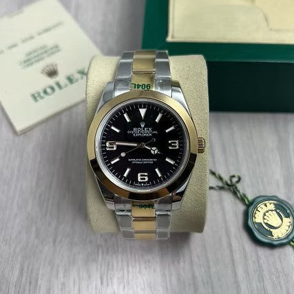 Explorer Prata Dourado Preto 39MM