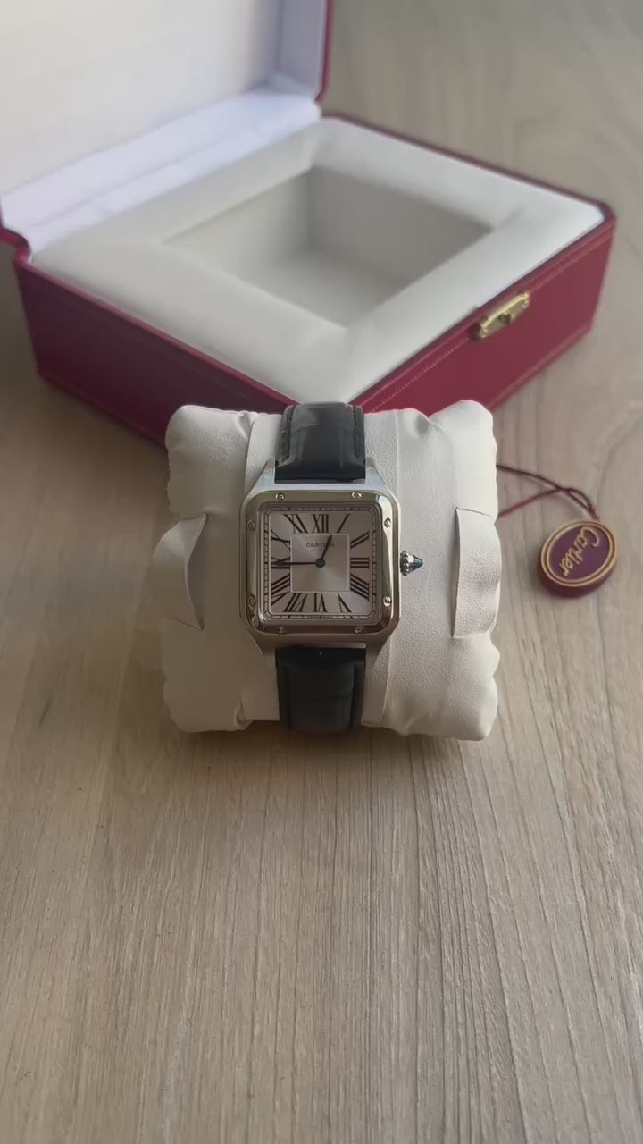 Santos Dumont Prata Couro