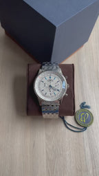 NaviTimer Branco Aço 46mm (Cópia)