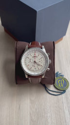 NaviTimer Branco Couro 46mm